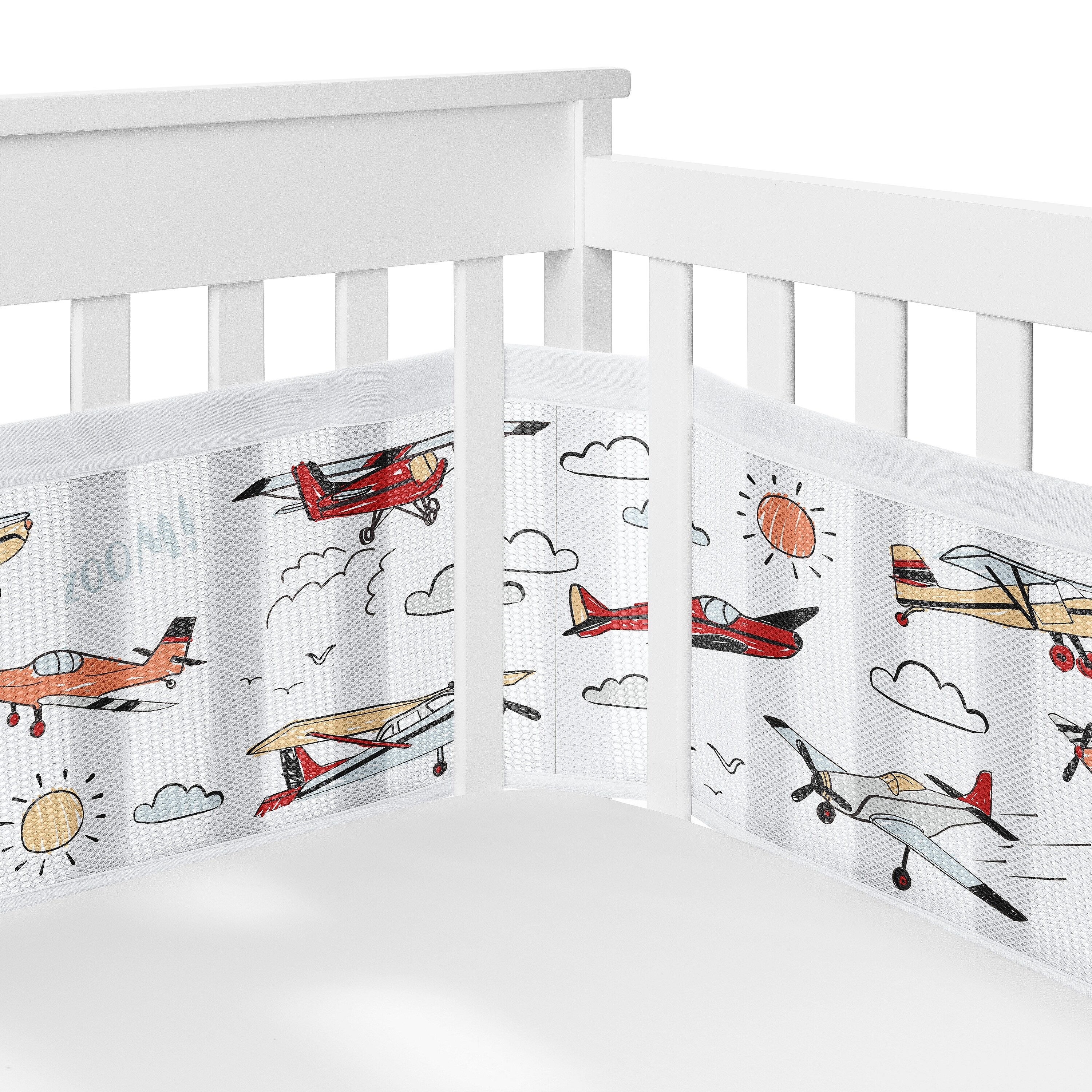 Sweet Jojo Designs Airplane Red and Blue Crib Bedding
